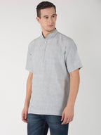 RIAG Men's Grey Cotton Short Ethnic Kurta - Distacart