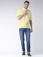 RIAG Men's Yellow Cotton Short Ethnic Kurta - Distacart