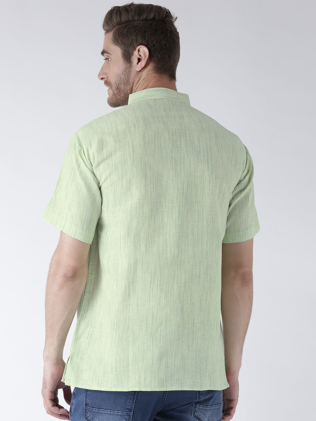 RIAG Men's Green Cotton Short Ethnic Kurta - Distacart