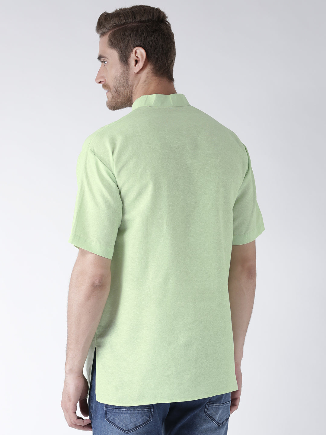 RIAG Men's Green Cotton Short Ethnic Kurta - Distacart