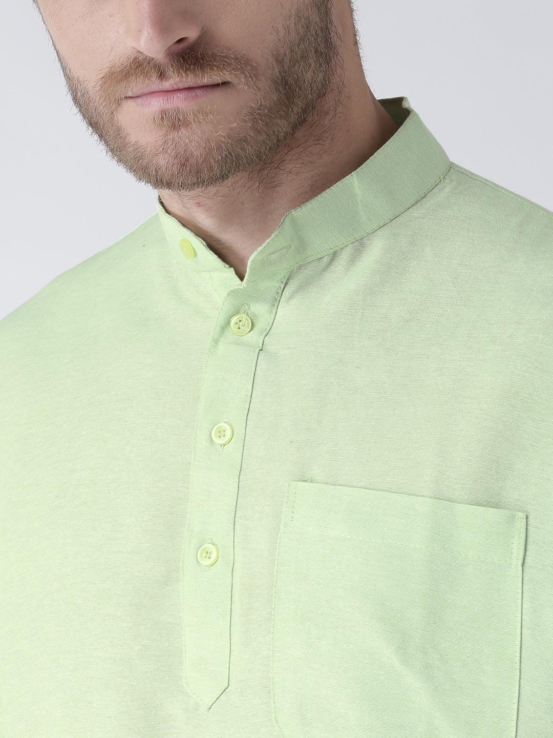 RIAG Men's Green Cotton Short Ethnic Kurta - Distacart