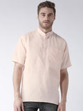 RIAG Men's Beige Cotton Short Ethnic Kurta - Distacart