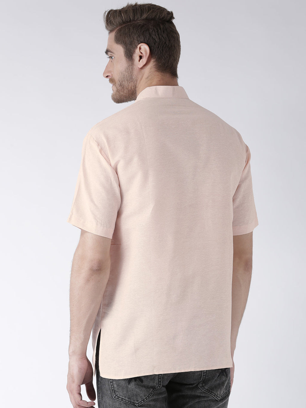 RIAG Men's Beige Cotton Short Ethnic Kurta - Distacart