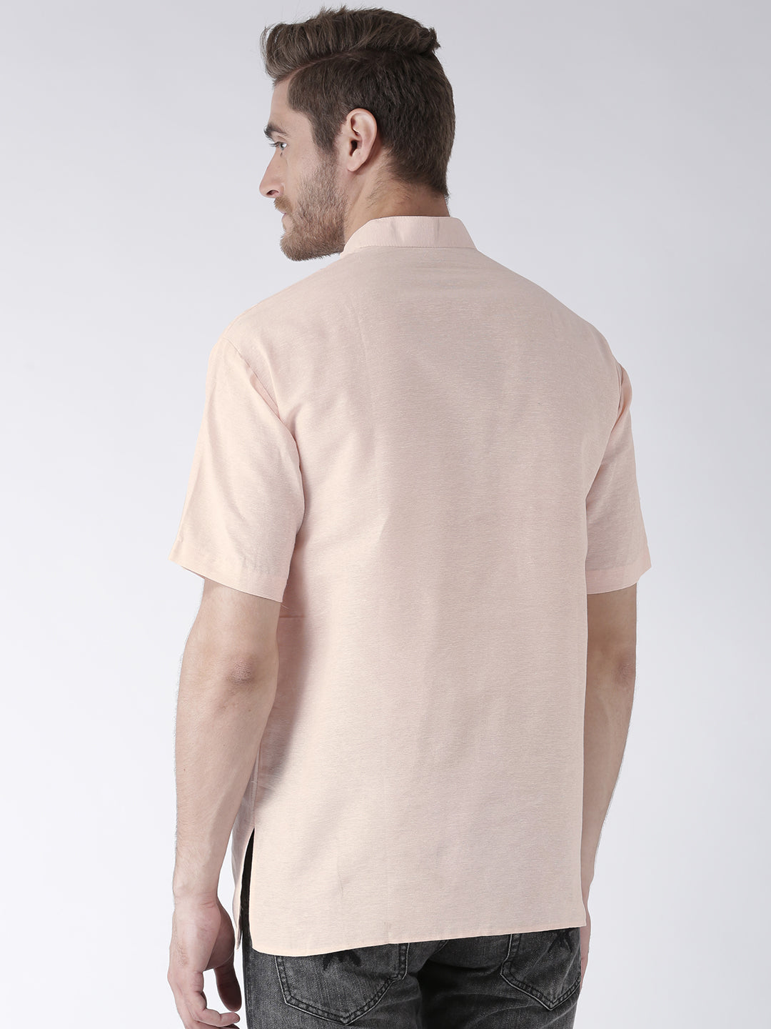 RIAG Men's Beige Cotton Short Ethnic Kurta - Distacart
