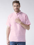 RIAG Men's Pink Cotton Short Ethnic Kurta - Distacart