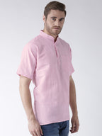 RIAG Men's Pink Cotton Short Ethnic Kurta - Distacart