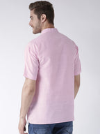 RIAG Men's Pink Cotton Short Ethnic Kurta - Distacart