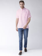 RIAG Men's Pink Cotton Short Ethnic Kurta - Distacart
