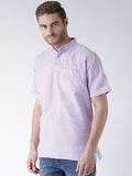 RIAG Men's Purple Cotton Short Ethnic Kurta - Distacart