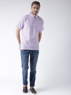 RIAG Men's Purple Cotton Short Ethnic Kurta - Distacart