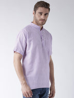 RIAG Men's Purple Cotton Short Ethnic Kurta - Distacart