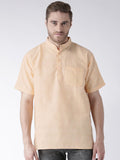 RIAG Men's Beige Cotton Short Ethnic Kurta - Distacart