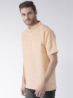 RIAG Men's Beige Cotton Short Ethnic Kurta - Distacart