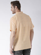 RIAG Men's Beige Cotton Short Ethnic Kurta - Distacart