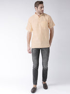 RIAG Men's Beige Cotton Short Ethnic Kurta - Distacart