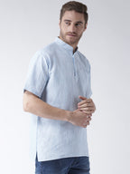RIAG Men's Blue Cotton Short Ethnic Kurta - Distacart