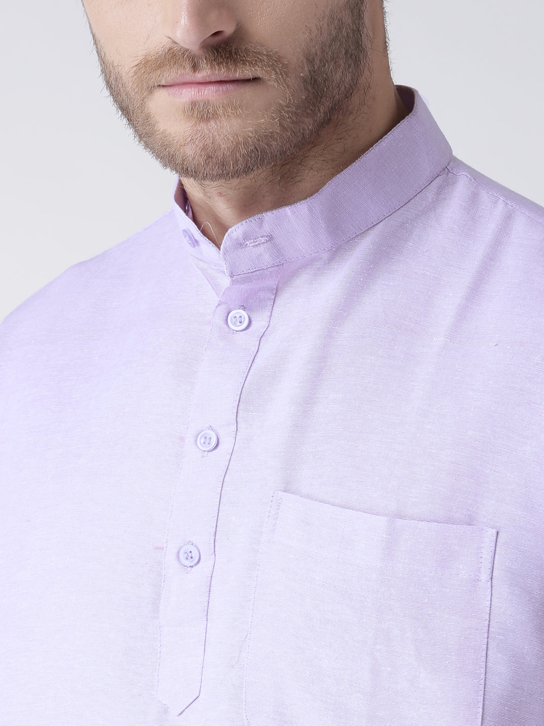 RIAG Men's Purple Cotton Short Ethnic Kurta - Distacart