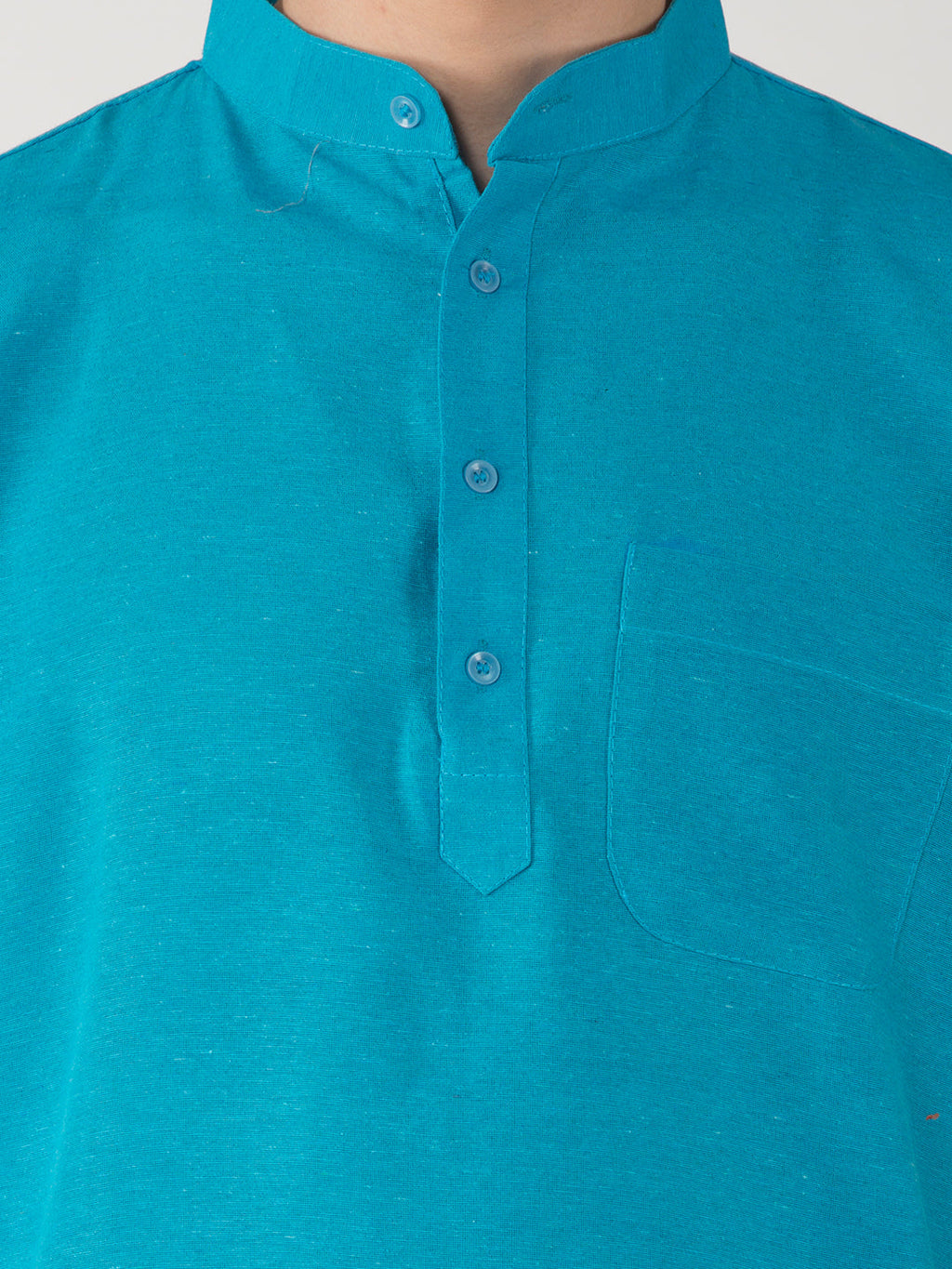 RIAG Men's Blue Cotton Short Ethnic Kurta - Distacart