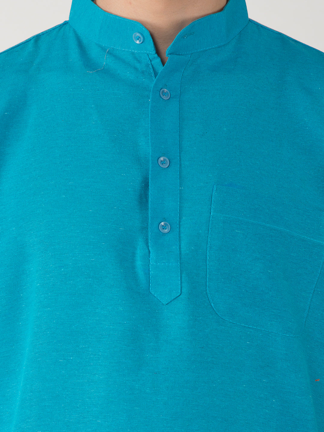 RIAG Men's Blue Cotton Short Ethnic Kurta - Distacart