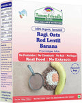 TummyFriendly Foods Organic Sprouted Ragi, Oats, Red Lentil, Banana Porridge Mix - Distacart