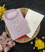 Neera Trendz Pink Cotton Thread Embroidery Kid's Kurta Pajama - Distacart