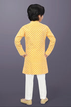 Neera Trendz Yellow Cotton Thread Embroidery Kid's Kurta Pajama - Distacart