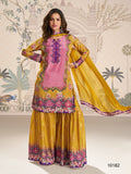 Aarshi Fashions Yellow Heavy Crepe Digital Print Full Stitched Palazzo Suits