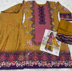 Aarshi Fashions Yellow Heavy Crepe Digital Print Full Stitched Palazzo Suits