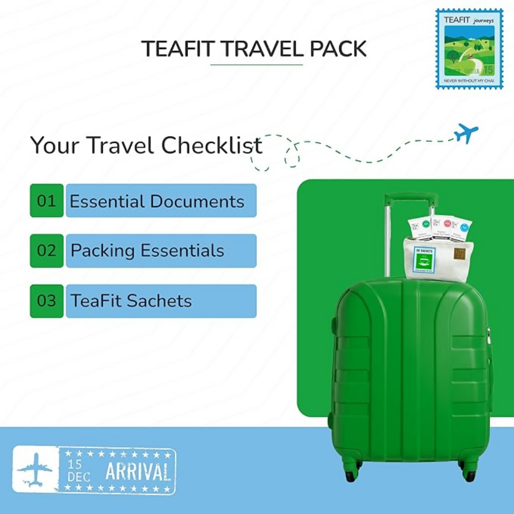 TeaFit Premium NO SUGAR Instant Masala Tea Premix - Travel Pack - Distacart