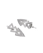 VOJ Silver Plated AD Studded Designer Handcrafted Jewellery Set