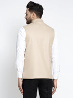 Jompers Men's Beige Nehru Jacket