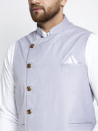 Jompers Men's Blue Nehru Jacket