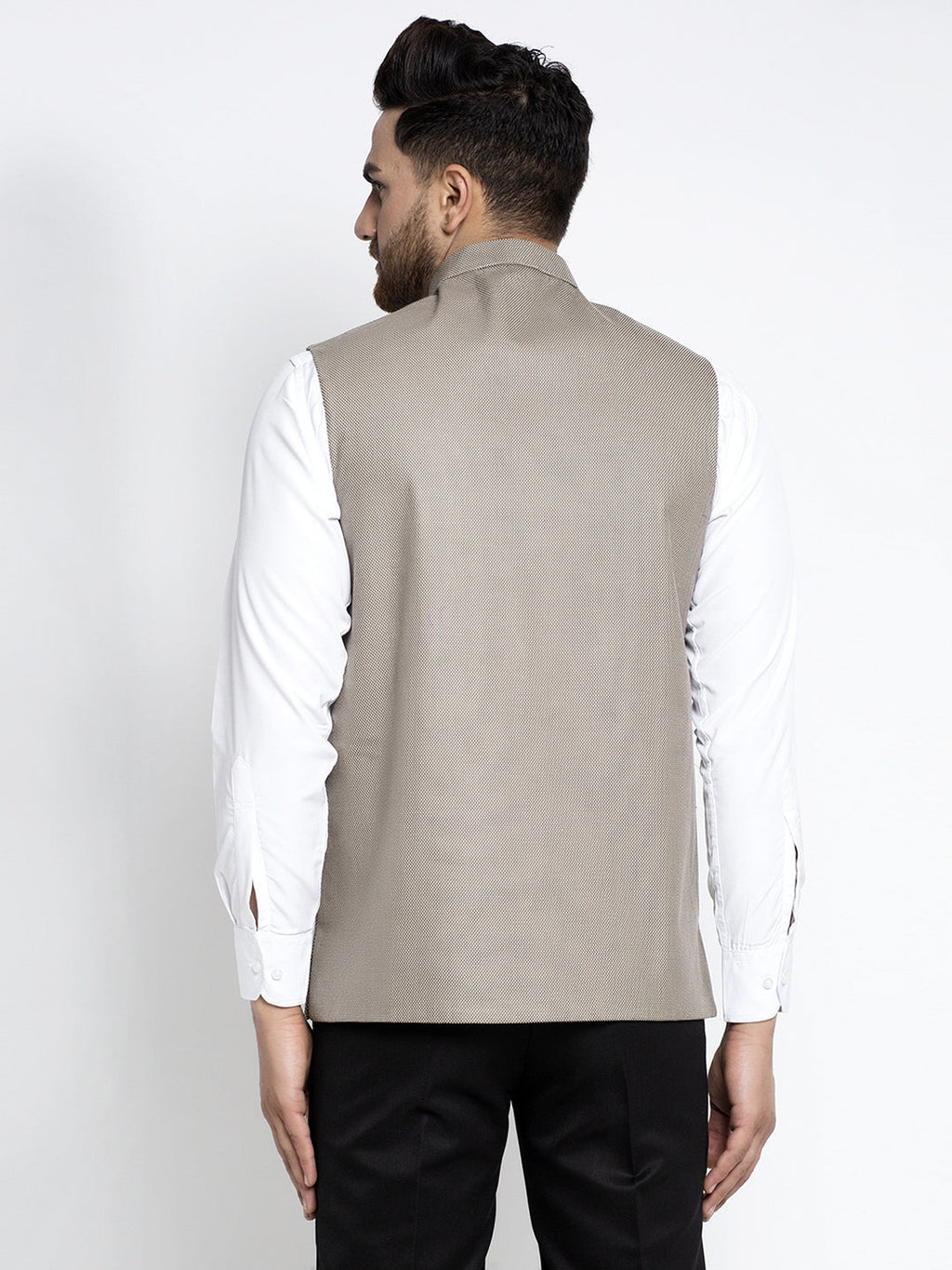 Jompers Men's Grey Nehru Jacket