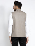 Jompers Men's Grey Nehru Jacket