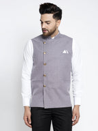 Jompers Men's Purple Nehru Jacket