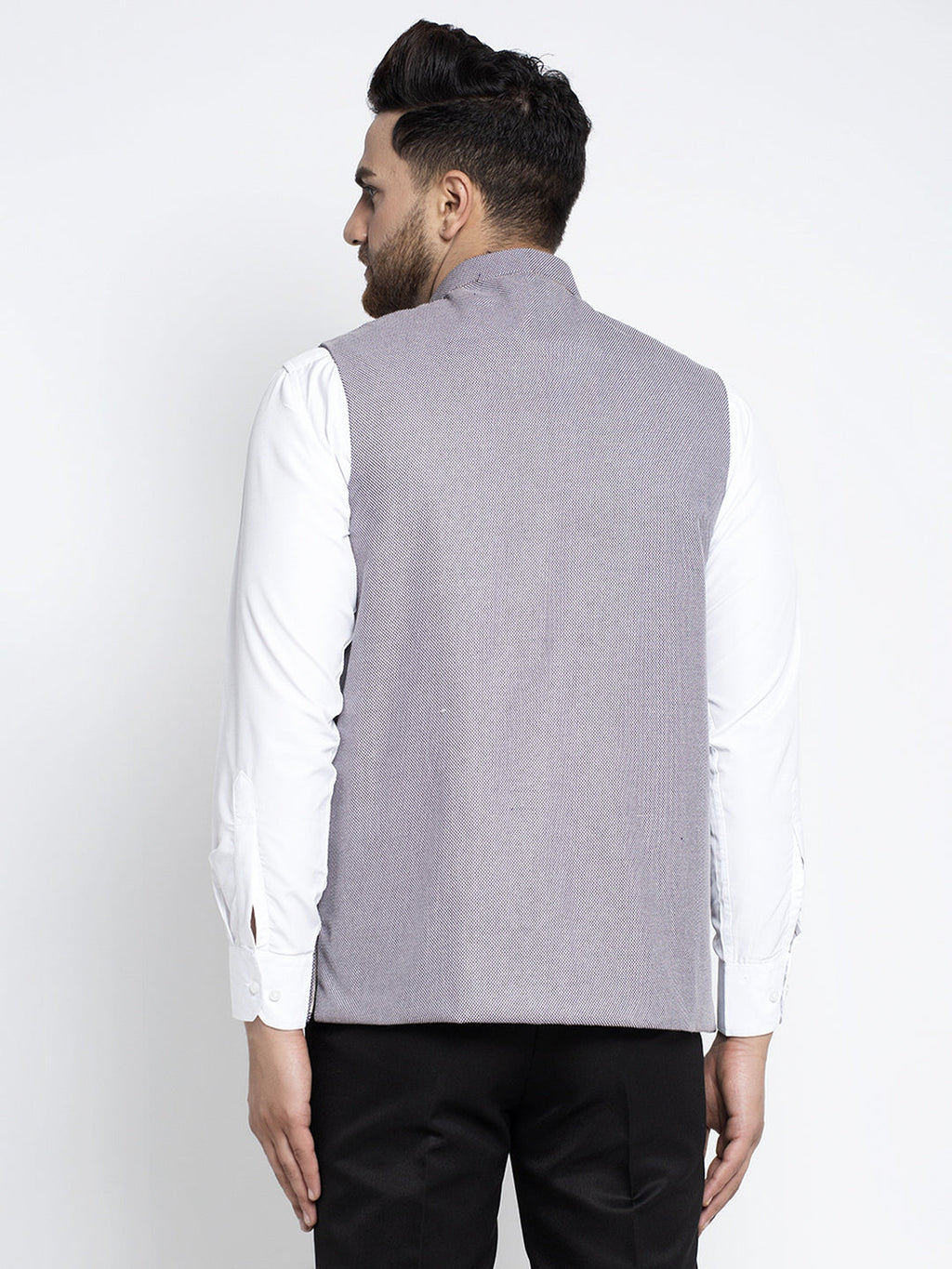Jompers Men's Purple Nehru Jacket
