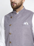 Jompers Men's Purple Nehru Jacket