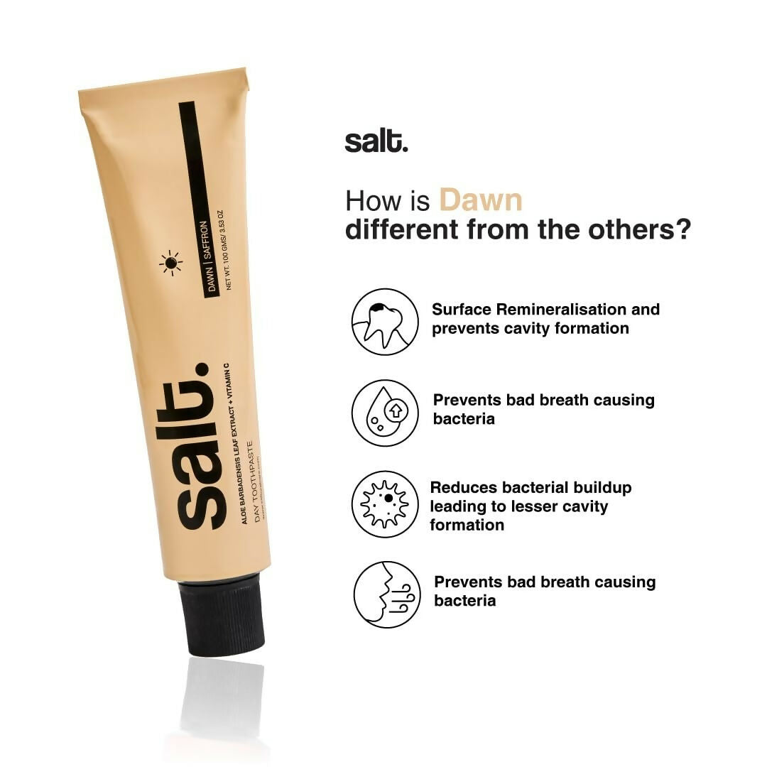 Salt. Oral Care Saffron Dawn Day Toothpaste - Distacart