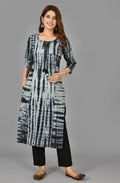Kaajh Women's Black Tie Dye Kurta - Distacart