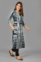 Kaajh Women's Black Tie Dye Kurta - Distacart