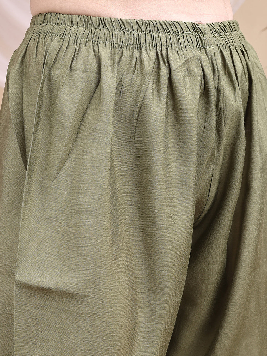 Embroidered Kurta With Pant & Printed Dupatta, Olive - Hiral Fashion - Distacart