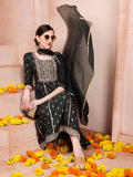 Nayra Cut Embroidered Kurta With Pant And Dupatta Set, Multicolor - Hiral Fashion - Distacart