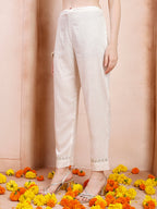 Nayra Cut Embroidered Kurta With Pant And Dupatta Set, Multicolor - Hiral Fashion - Distacart