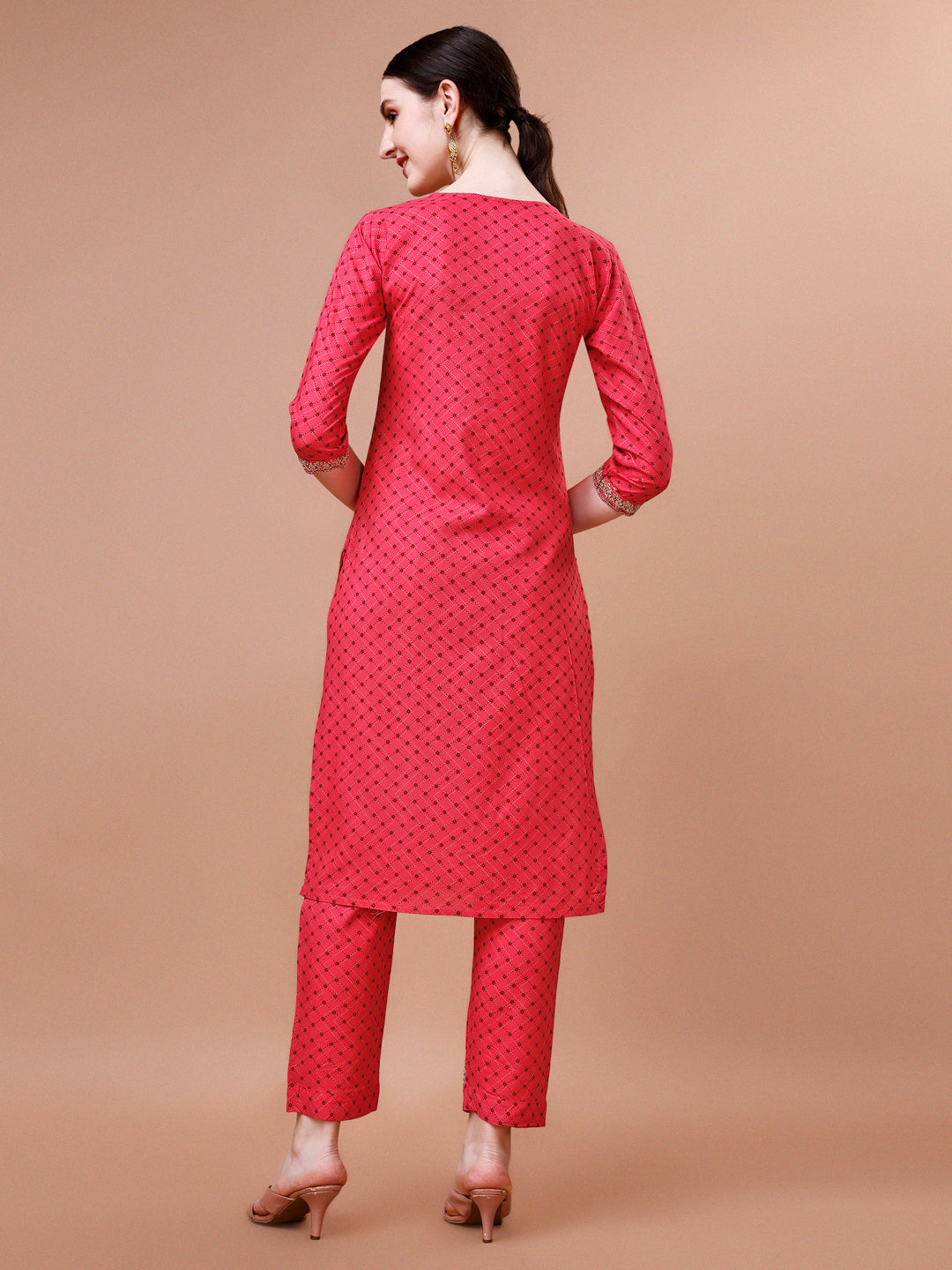Printed & Embroidered Kurta With Pant And Dupatta Set, Multicolor - Hiral Fashion - Distacart