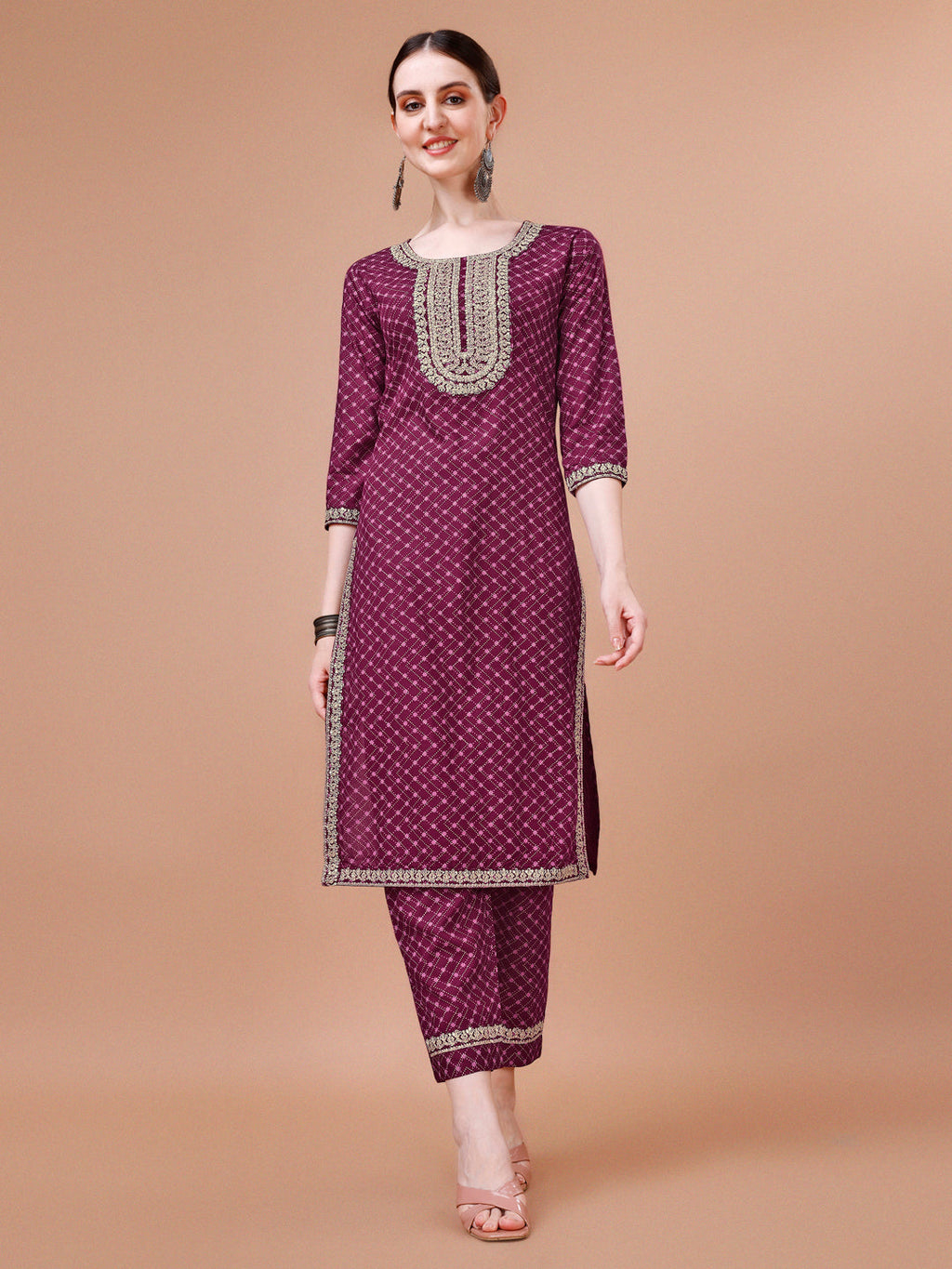 Printed & Embroidered Kurta With Pant And Dupatta Set, Multicolor - Hiral Fashion - Distacart