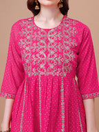Nyra Cut Embroidered Rayon Kurta With Pant & Dupatta, Multicolor - Hiral Fashion - Distacart