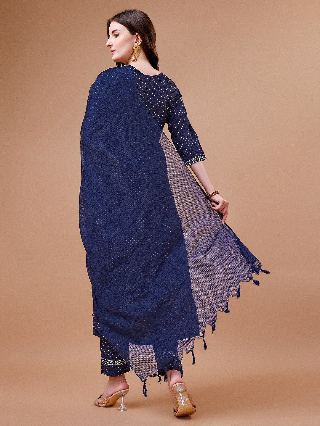 Nyra Cut Embroidered Rayon Kurta With Pant & Dupatta, Multicolor - Hiral Fashion - Distacart