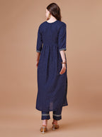 Nyra Cut Embroidered Rayon Kurta With Pant & Dupatta, Multicolor - Hiral Fashion - Distacart