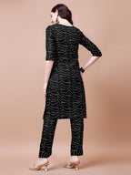Embroidered & Bandhani Printed Kurta With Pant & Dupatta, Multicolor - Hiral Fashion - Distacart