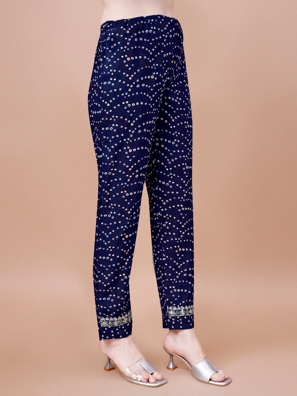 Embroidered & Bandhani Printed Kurta With Pant & Dupatta, Multicolor - Hiral Fashion - Distacart